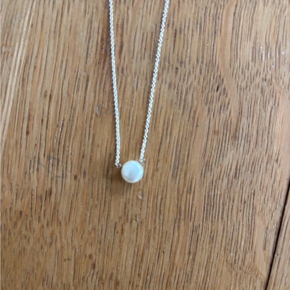 Dogeared Silver Necklace with White Pearl - Picture 1 of 3